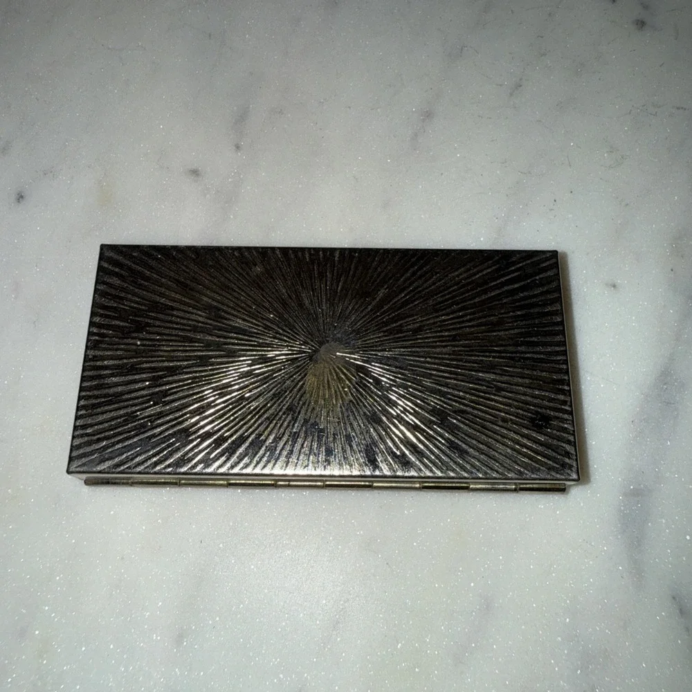 Vintage Painted Floral Metal Pill Box 3.25